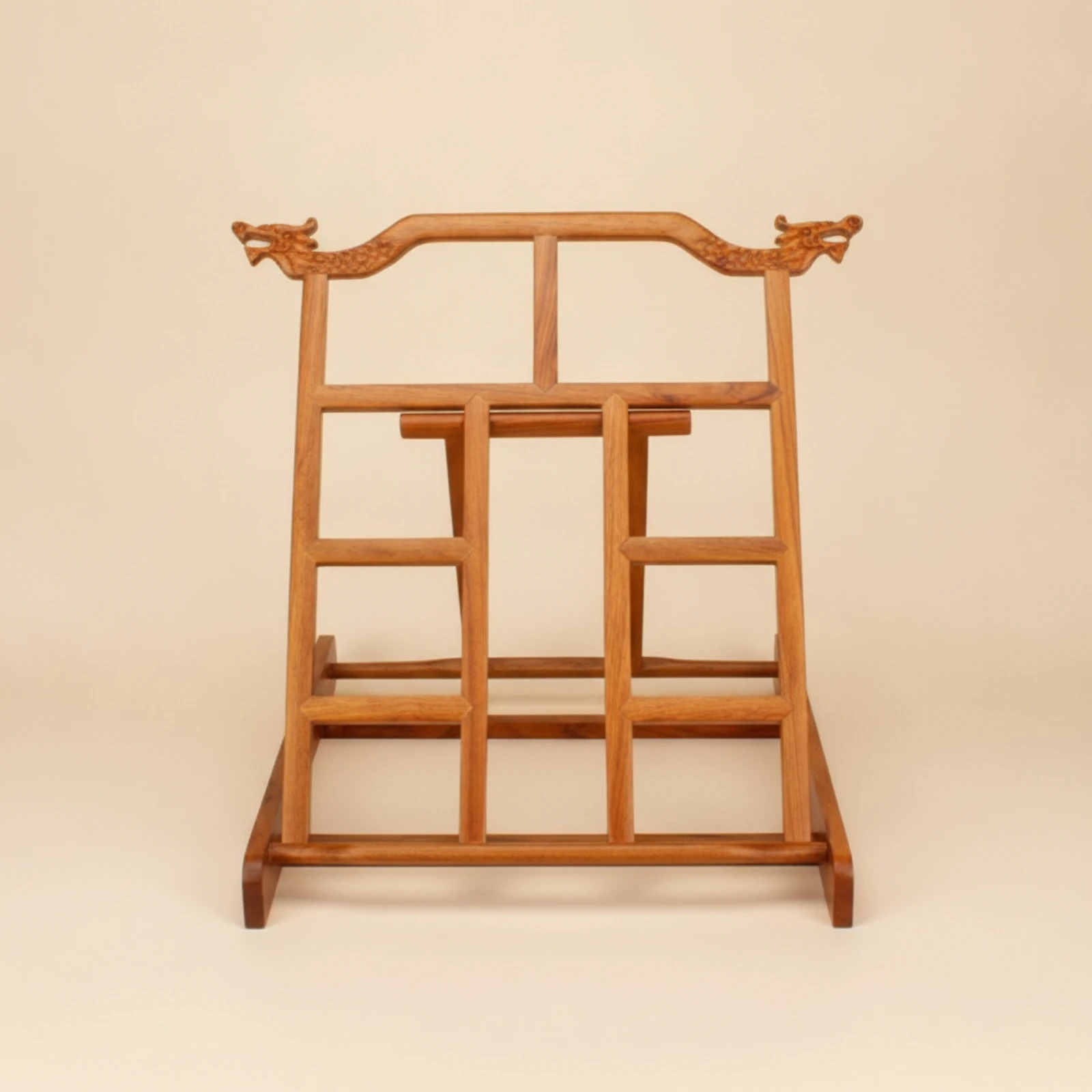 Book Stand with Dragon Carvings Tabletop Calligraphy Book Stand Carved Sturdy for Calligraphers, Desk, Study Room