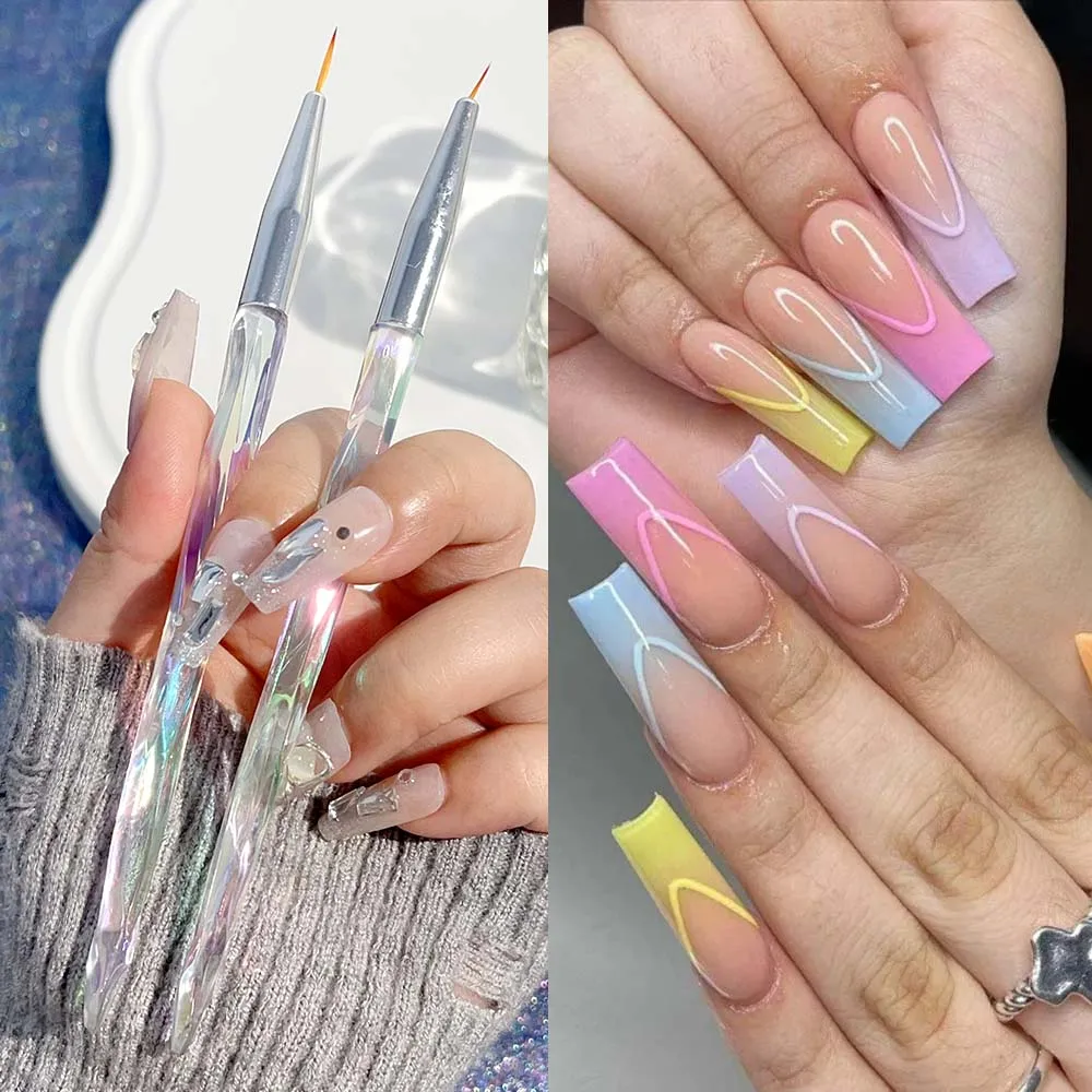 Ensemble de pinceaux ultra-fins pour nail art, outil de manucure professionnel, design Aurora, acrylique, stylo nickel é, gel UV, peinture, 8 pièces, 15 pièces