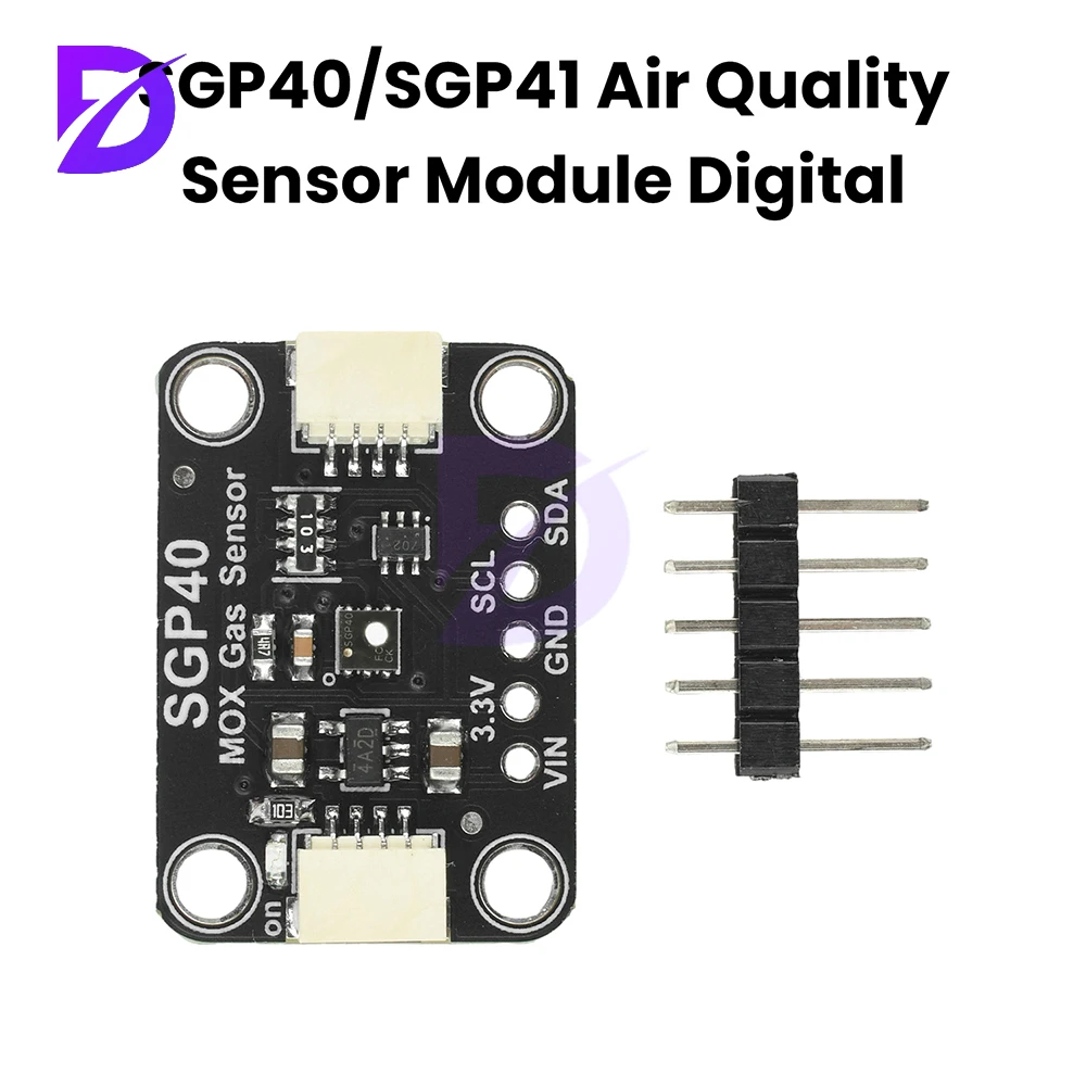 وحدة استشعار جودة الهواء SGP40/SGP41، وحدة استشعار Voc الرقمية، مستشعر بيئة الغاز المزدوج المتوافق مع STEMMA QT/Qwiic