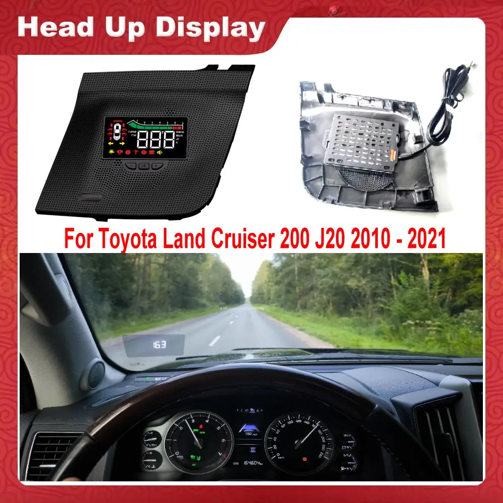 

For Toyota Land Cruiser 200 J20 2010-2021 OEM Head Up Display HUD Auto Electronic Accessories Windshield Projector Alarm System