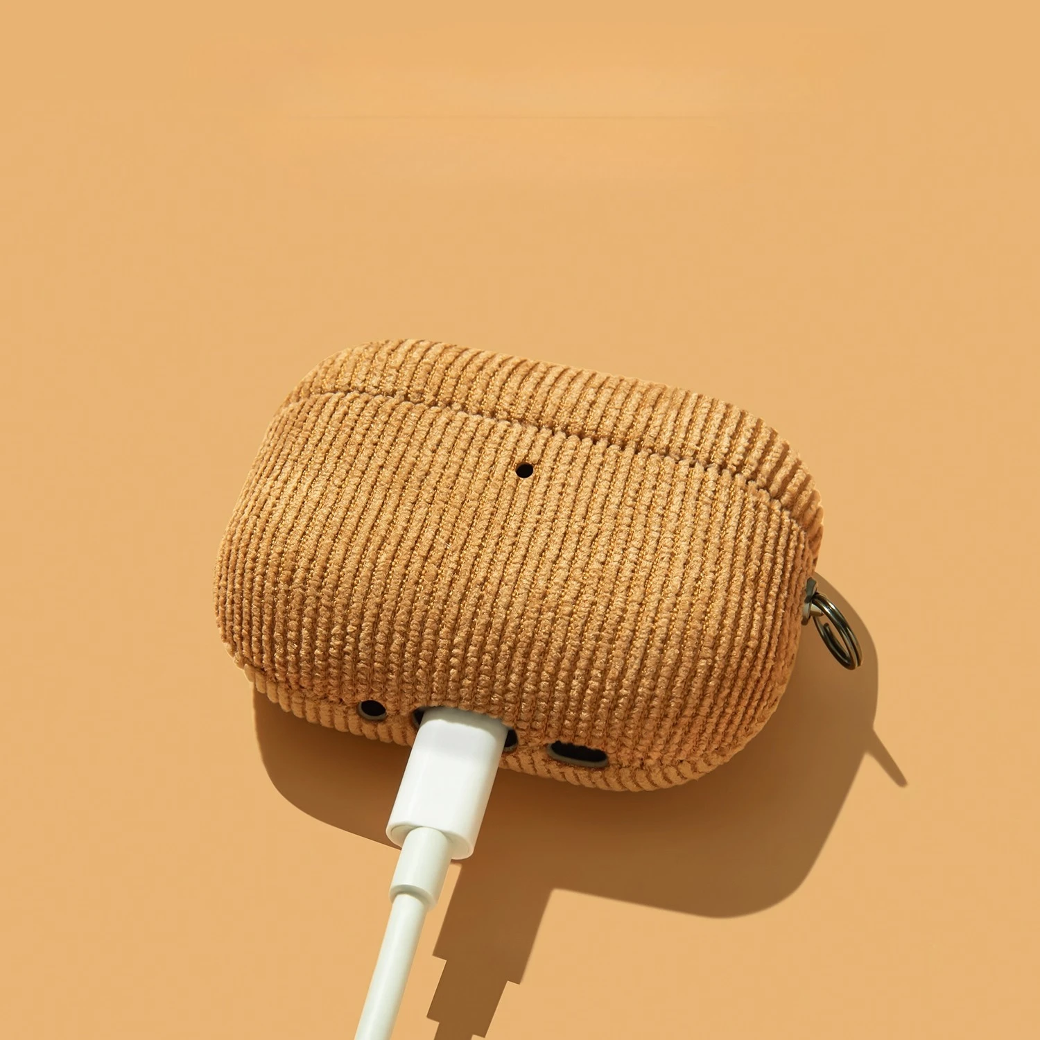 Matte Corduroy Fabric Hook Earphone Case For Apple Airpods 1 2 3 4 Pro 3 2 Wireless Bluetooth Earphone Anti Scratch Cover  ﻿ image 4