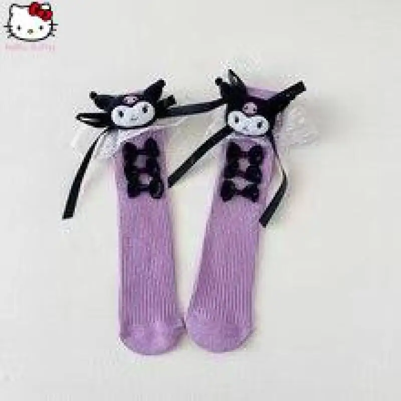 Scarpe da ginnastica Kuromi Hello Kitty per bambini Cartoon Kawaii Autunno e inverno Nuove scarpe da papà Anime Girls Sanrio Scarpe da corsa con suola morbida