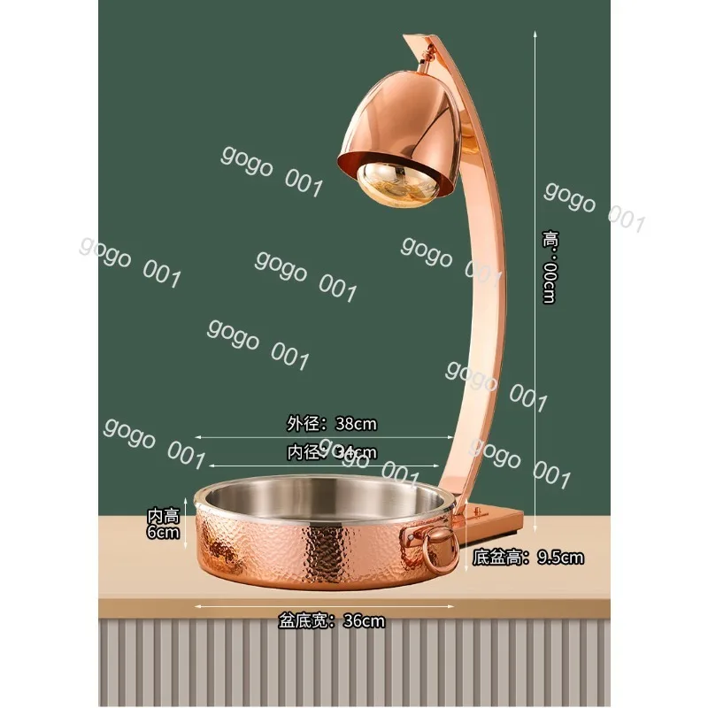 Commercial Buffet Heating Lamp for Hotel Restaurant, 150W Infrared Food Warmer with Adjustable Height & On/Off Switch