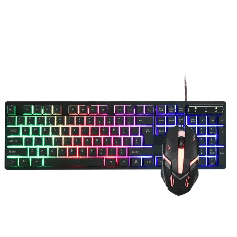 CMK-188 Wired Gaming Keyboard and Mouse Combo 104 Keys 1200DPI  LED Backlit Wired USB Keyboard and Mouse Set for Gamar