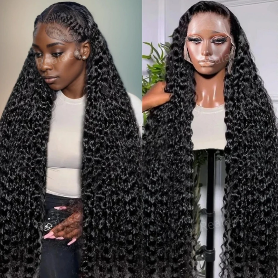 

13x6 Lace Front Wig Water Wave Curly 13x4 Frontal 100% Human Hair Wigs Brazilian Wigs 30 40 Inch Cheap For Women Choice On Sale