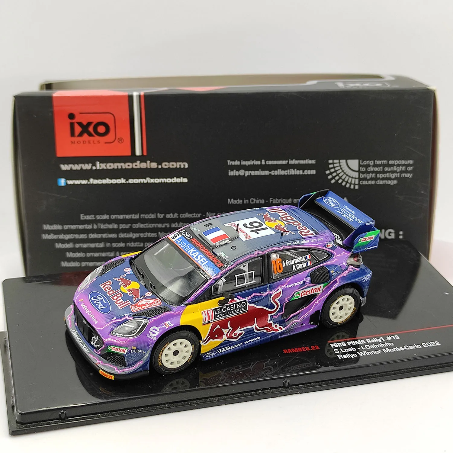 

Diecast IXO 1:43 Scale FORD Rally car #16 Alloy Car Model Collectible Toy Gift Souvenir Display Ornament