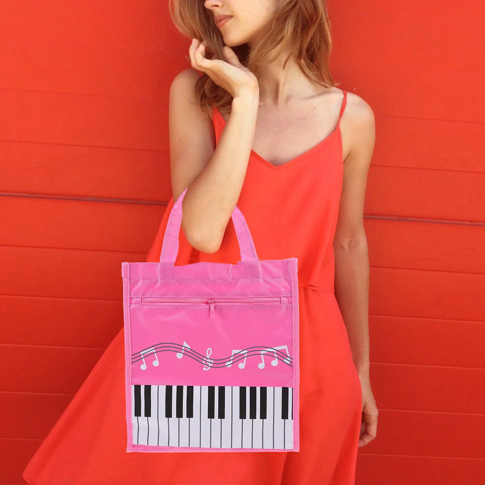 Music Score Holder Bag Stylish Portable Waterproof Zipper Music Sheet Storage Pouch for Instrument Accessories