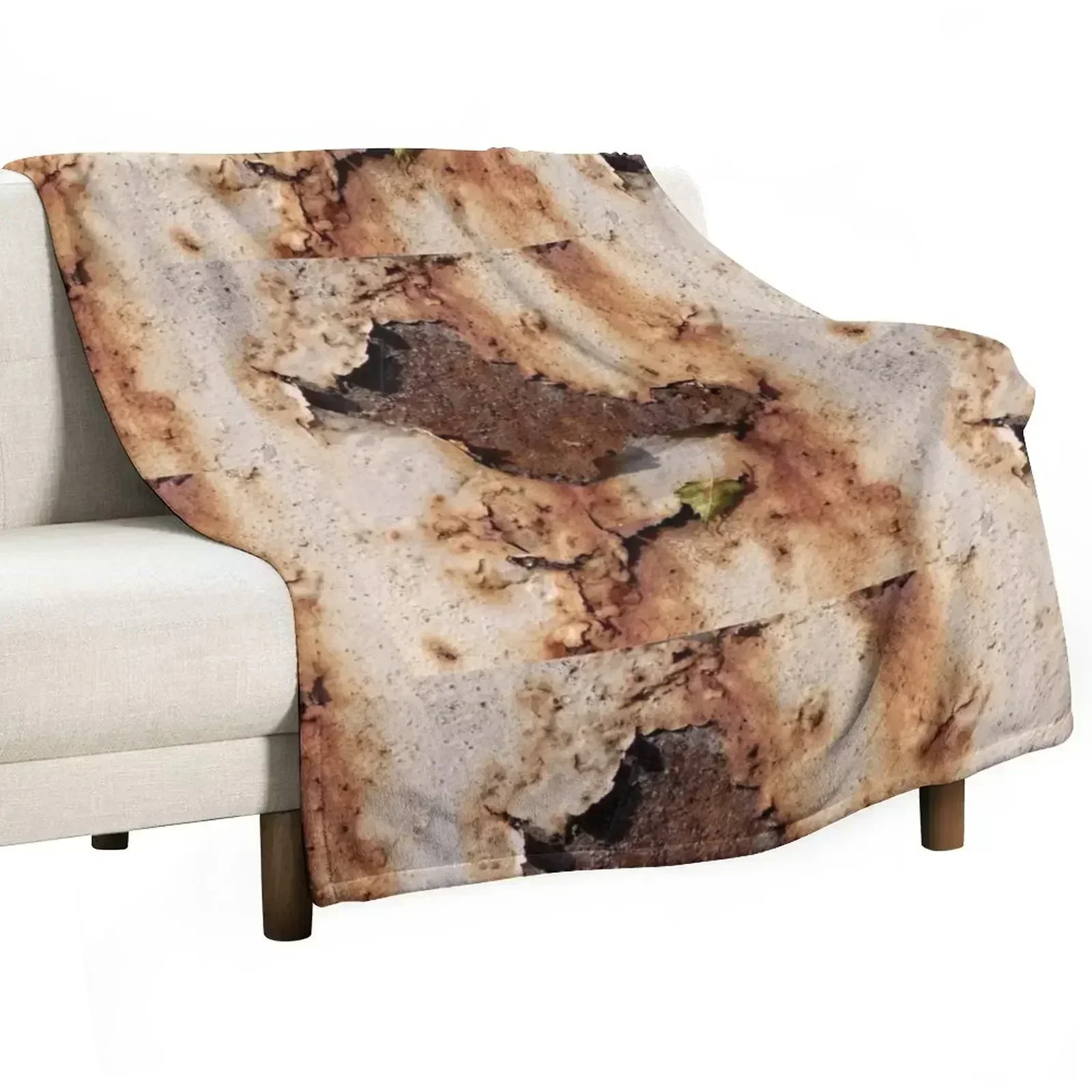 

Colors of Rust with leave 01 (Rust-Art, Rost) Throw Blanket Soft Sherpa Fleece Warm Blanket for Winter