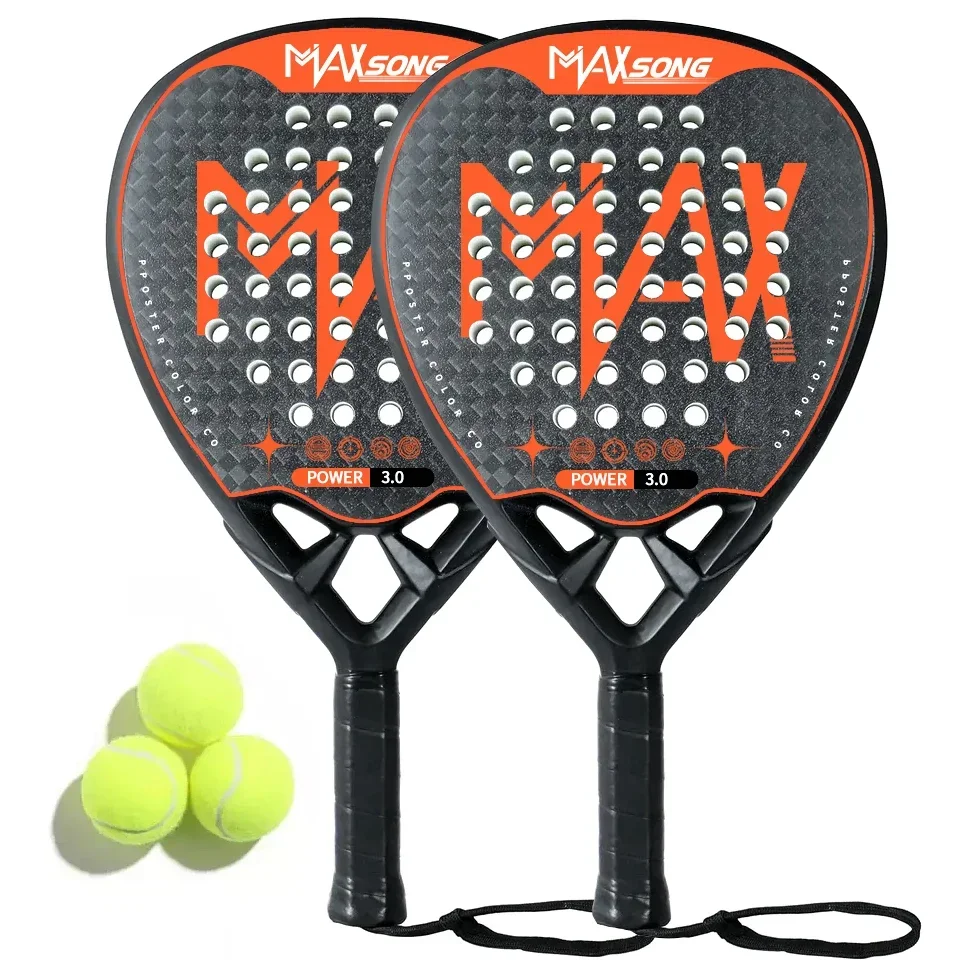 #For High Quality Professional Custom Paddle palas Rackets 18K padel tennis rackets custom 3D  padel racket with cover