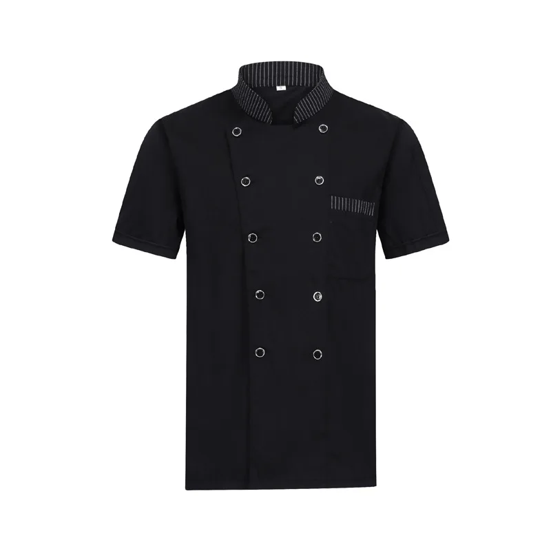 Overalls Summer Men's Uniform Short Sleeve Chinese Style Kitchen Chef Work Wear