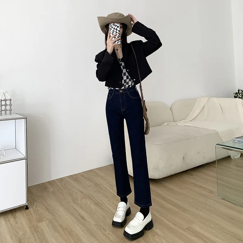 Thời Trang Mùa Xuân Mới Mùa Hè Quần Nữ Lưng Cao Co Giãn Ôm Công Sở Denim Quần Bé Gái Quần Áo Thông Thường Đảng quà Tặng