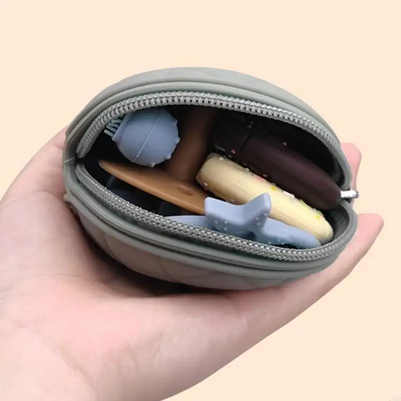 Pacifier Holder Pacifier Case Set for Boys & Girls Silicone Pacifier Holder Case L8RB