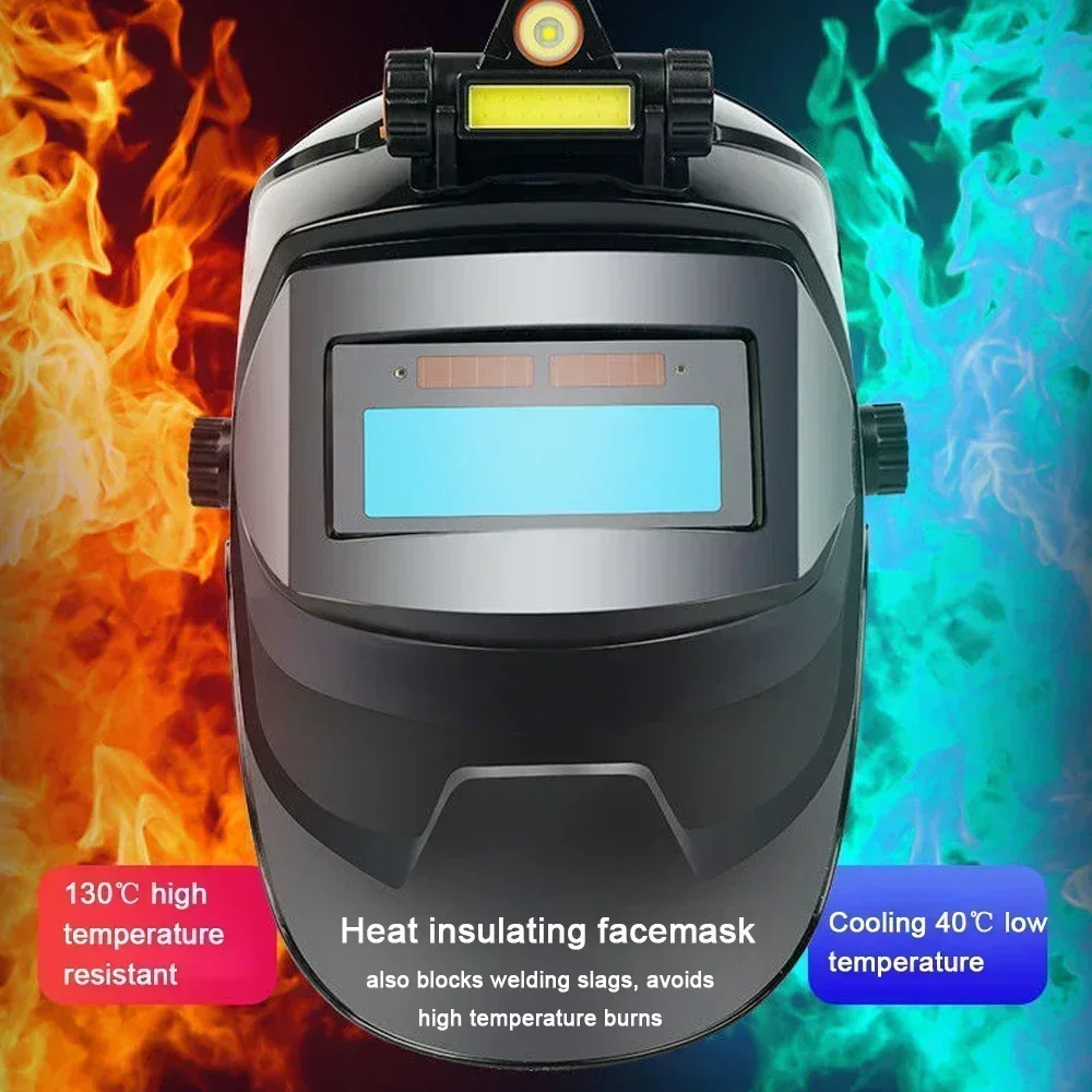 Auto Darkening Welding Mask | Large View PC Mask | Auto-Variable Light for Arc Welding/Grinding/Cutting