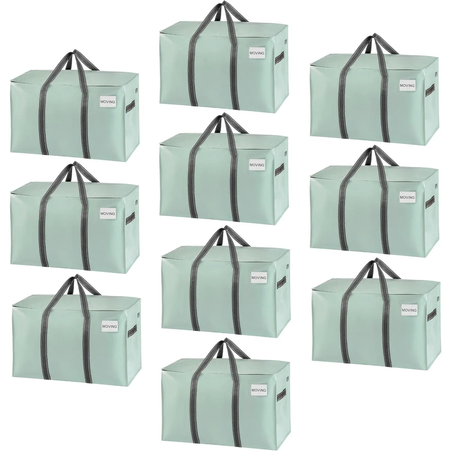 

10 Pack Moving Bags, Heavy Duty,Moving Boxes Alternative,Packing Storage Supplies for Dorm Room Essentials with Zipper (10 Pack)