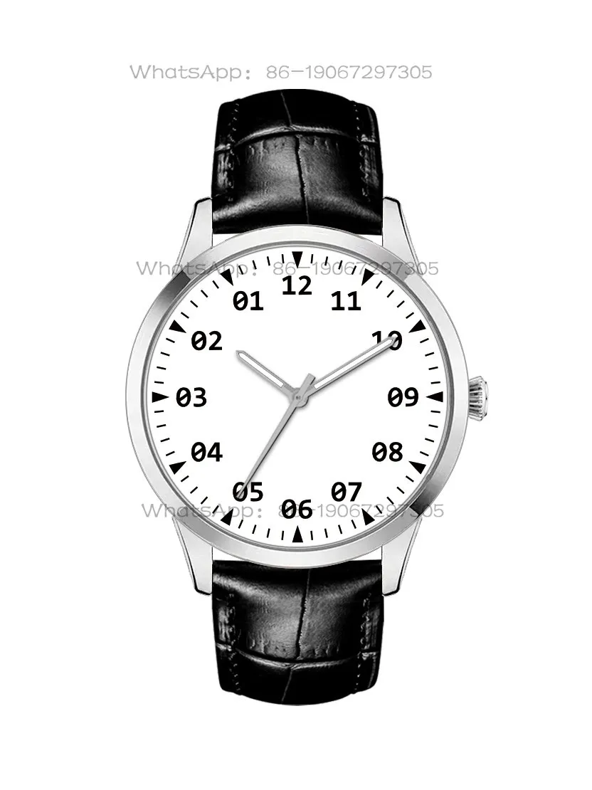 Simple Counterclockwise Reverse Running Time Left-Handed Personalized Waterproof Unisex Teen Student Watch Custom Engraving