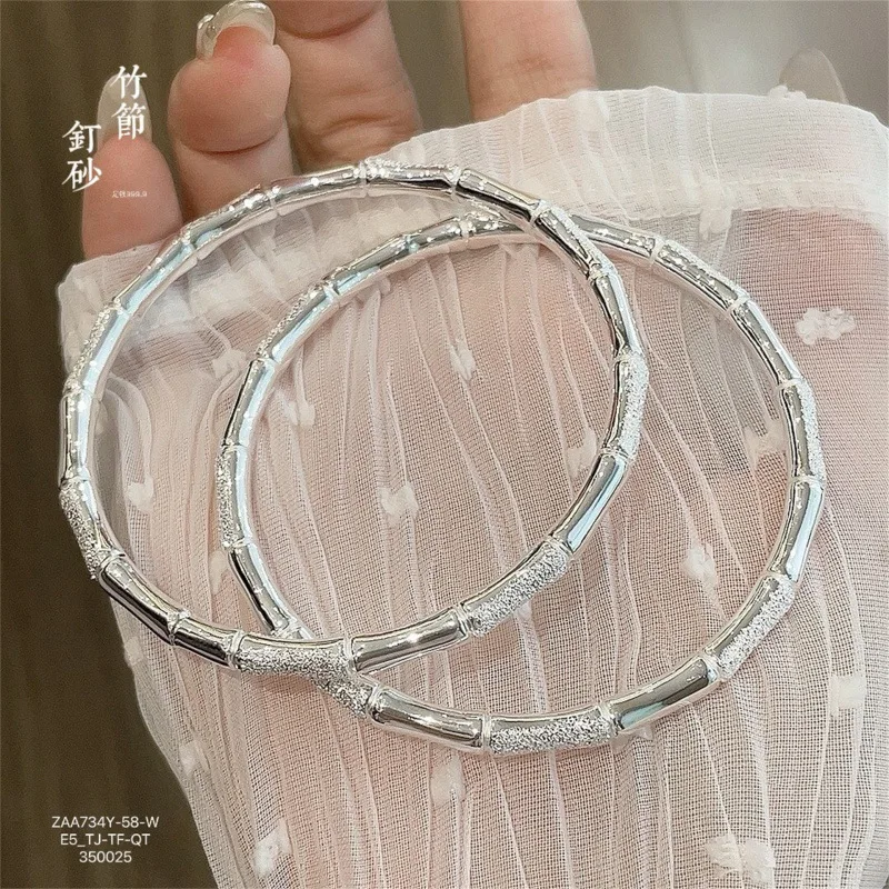 999.9 Knot Sand Closed Solid Silver Bracelet Steadily