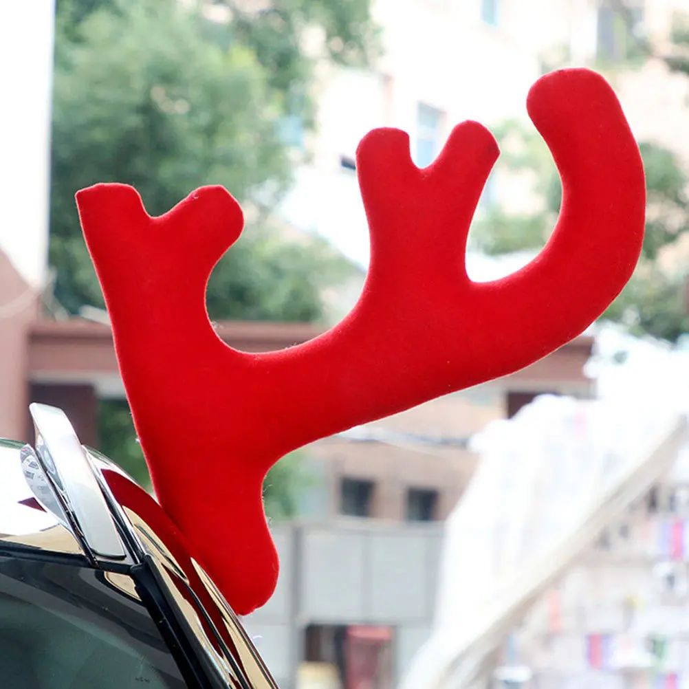 

1Set Christmas Car Antlers Lovely Delicate Auto Adornment Makes Vehicle Fashionable Adorable Great Xmas Car Decors Driving Fun