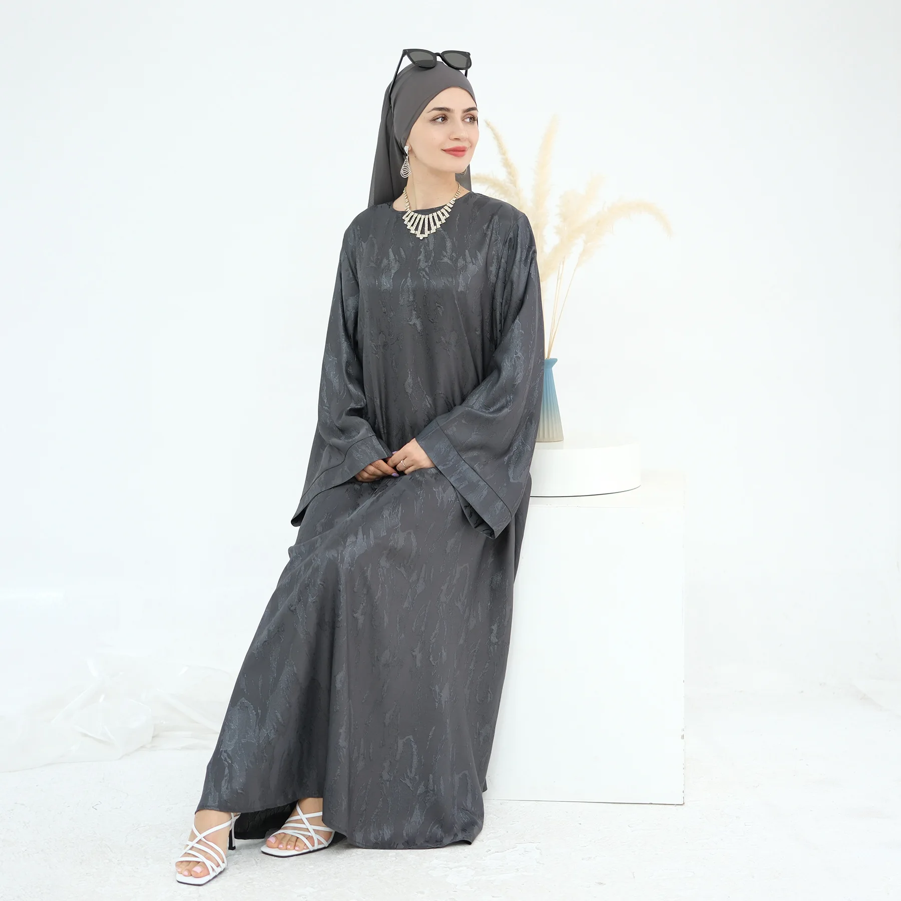 

Ид Абая для женщин Мусульманское платье макси с принтом Djellaba Kebaya Dubai Kaftan Caftan Marocain Femme Robe Islam Jalabiya Vestido Gown