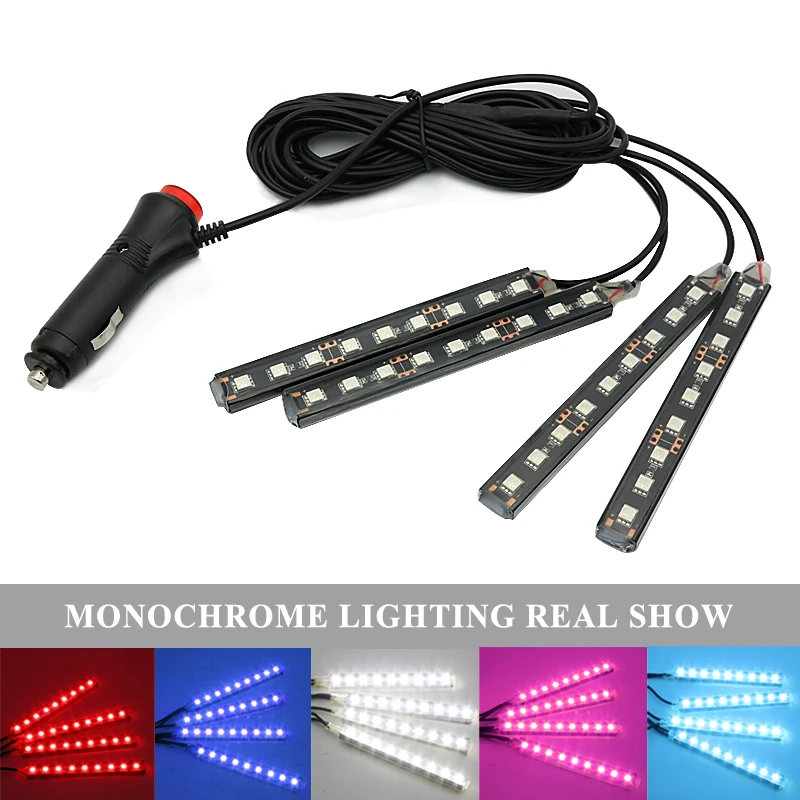 

Car Interior Atmosphere Lights Decorative Lamp Cigarette Lighter Adapter 9 LED 4 In 1 For BMW E39 M5 E70 E71 X5 X6 E60 M5 E90