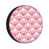Hearts pattern 14''-17''Car  Wheel Tire Cover Spare Covers Case Bag Soft Protector Pouch Waterproof Car Tyre Protector