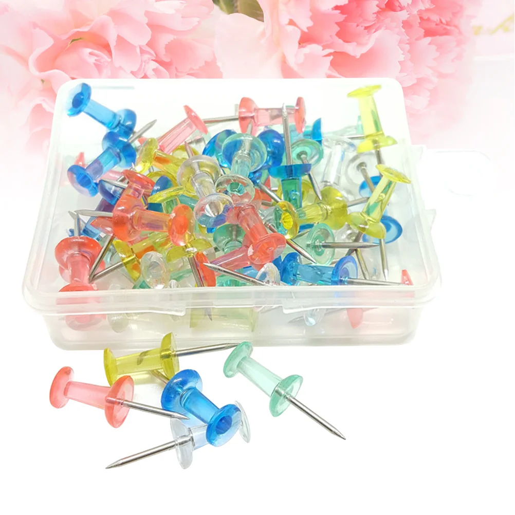 40Pcs Pushpins Drawing Tacks for Organizing Papers Posters Maps Photos on Cork Strip Bulletin Board Home Office