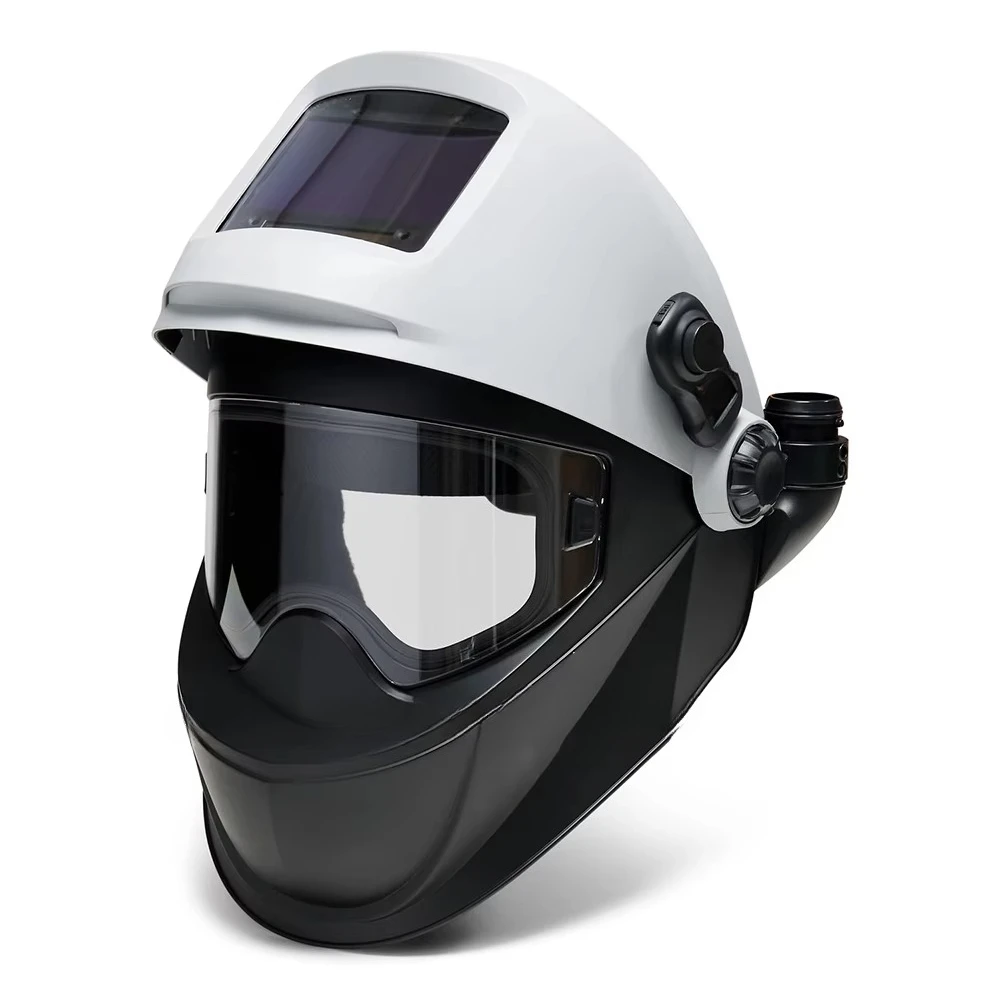 Best Gift for Welder CE Certified Bluetooth Control Welding Helmet with air Filter Comfortable Shoulder Welding Mask Ventilation