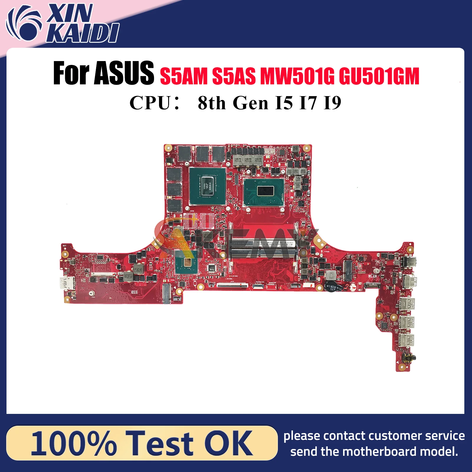 

GU501GM Laptop Motherboard For ASUS GU501GM GU501GV S5AM GU501GZ MW501G S5AS GU501G GU501GX GU501GS Mainboard With I5 I7 I9 CPU