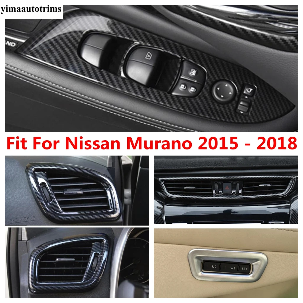 

Dashboard Front Air AC Outlet Vent / Seat Adjust Button / Window Lift Panel Cover Trim Accessories For Nissan Murano 2015 - 2023