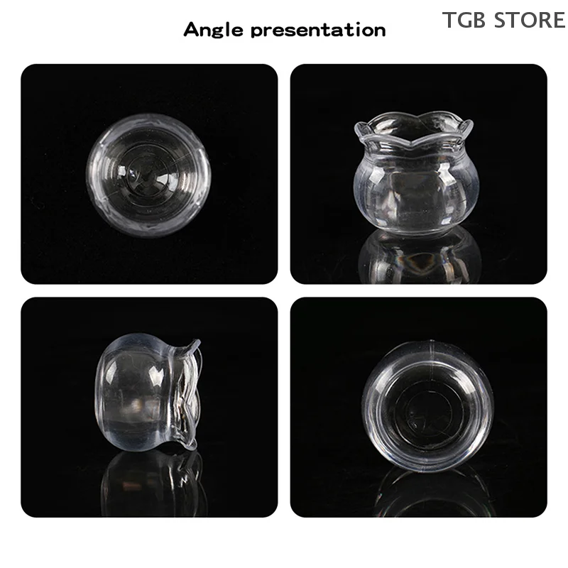 

5Pcs Mini Plastic Transparent Fish Tank Model 1/12 Dollhouse Simulation Furinture Decoration Dolls House Accessories