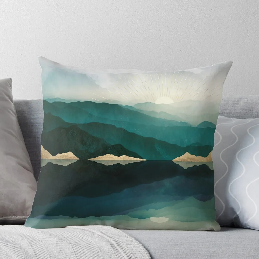 

Waters Edge Reflection Throw Pillow Custom Cushion Sofa Pillow Cover Sofa Decorative Covers