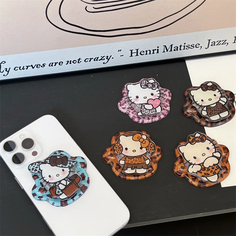 

New Sanrio Hello Kitty For Magsafe Magnetic Phone Griptok Grip Tok Stand For iPhone Foldable Wireless Charging Case Holder