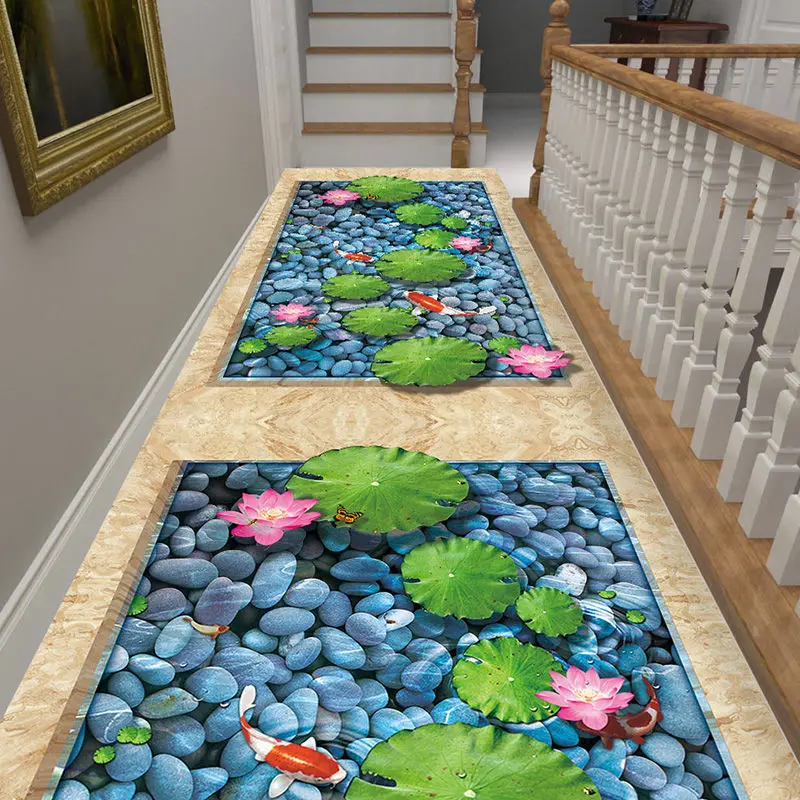 Tatami Rug 3D Carpets for Living Room Funny Adventure Floor Area Rugs for Kids Room Decorative Long Hallway Corridor Kitchen Mat