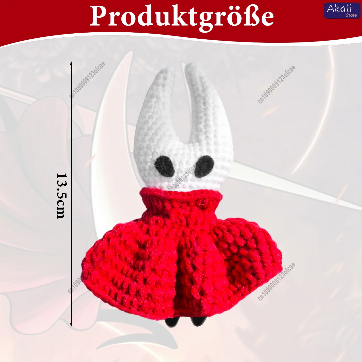 Gantungan Kunci Hollow Knight 2 Hornet Buatan Tangan, Aksesoris Tas Rajut Lucu, Liontin Jubah Merah, Hadiah untuk Gamer, Aksesoris Anime, Dekorasi Lucu