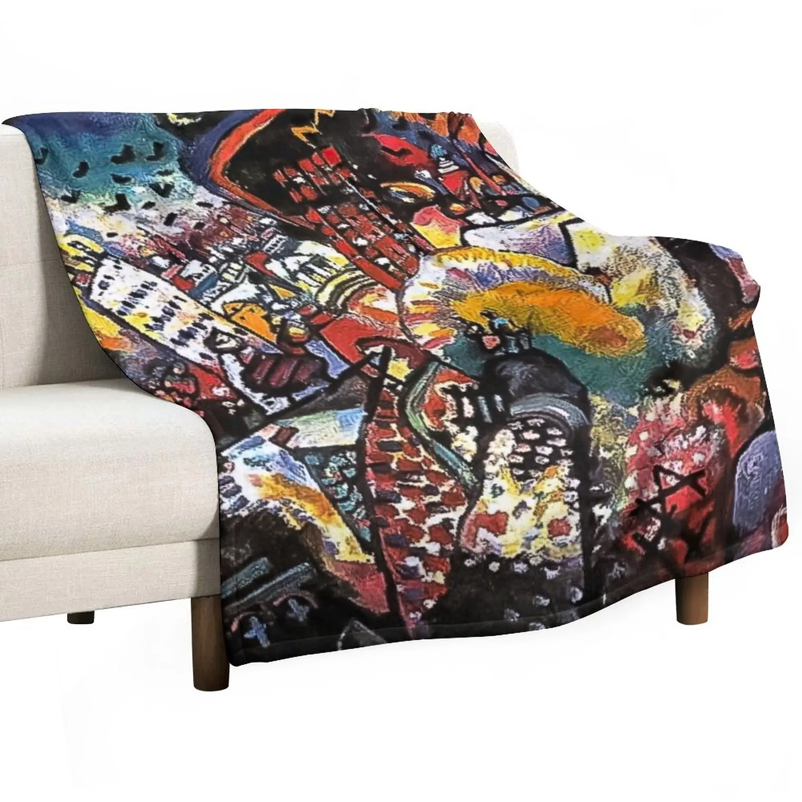

Kandinsky Moscow Red Square, 1916 Throw Blanket Designers Winter beds Sofas Blankets