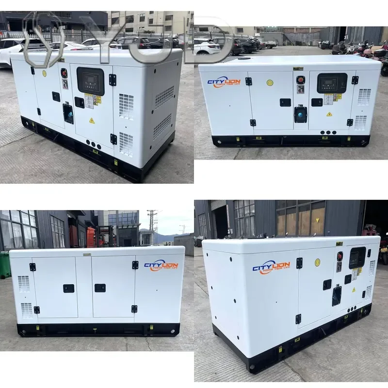 Custom 50 KVA 40 KW Silent Generator Set 220V/380V Soundproof Open Frame with Remote Start 60Hz Frequency