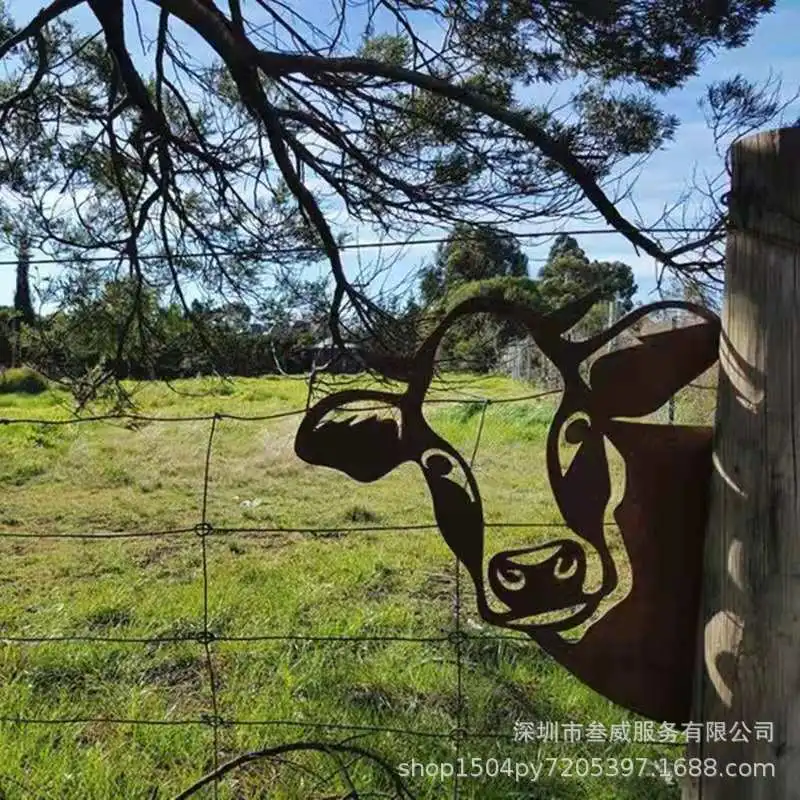 

Подвесная металлическая настенная художественная ферма крупного рогатого скота и овец предметы мебели ручной работы