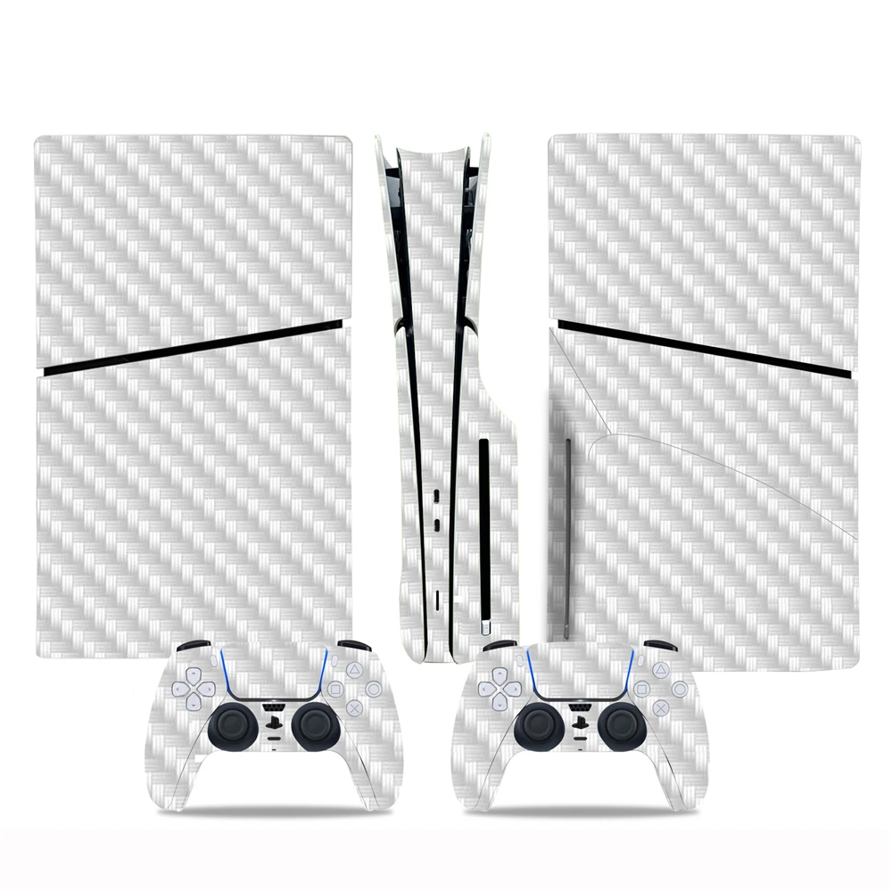 

For Sony PS5 Slim Console Disk Edition Carbon Fiber Skin Cover Sticker Host Center Decals Game Console Accessories