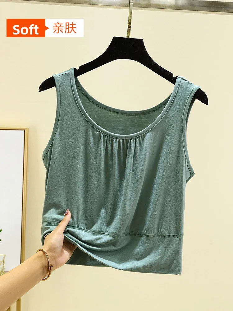 Modal Yoga Tank Top Women Summer Loose Casual ort Svel Slimming  Color plus Size T-irt July Deer Brand
