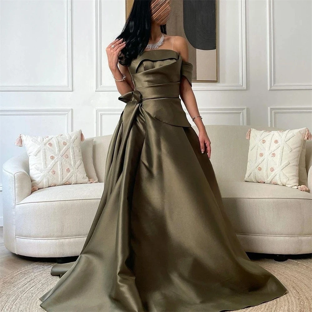 

Formal Party Women Long Bespoke Occasion Gown Evening Dresses Pastrol Unisex Jersey Retro Dubai Saudi Arabic Prom Customized
