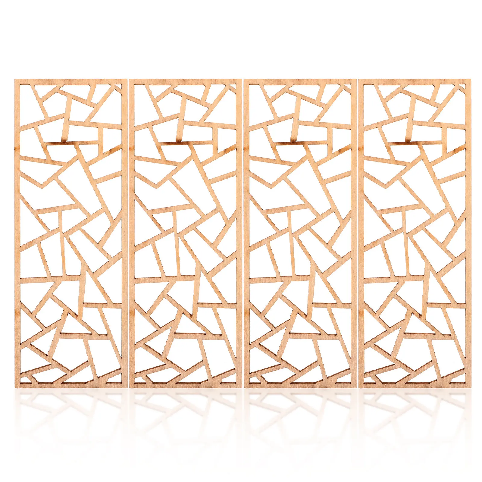 

4Pcs Miniature Screen Traditional Chinese Style Decorative Mini House Display Natural Wood Micro Landscape Photography Prop