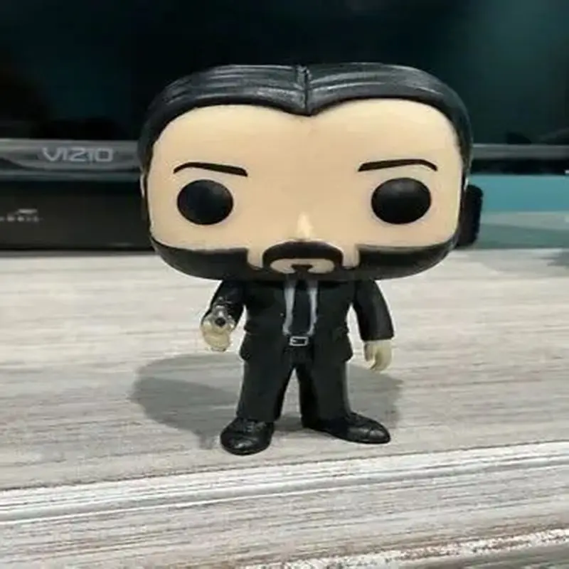 Funko Pop, Nuevo Personaje, John Wick # 387 con sangre John Wick con perro # Figuras de acción de anime de 10 cm, 580 unidades, juguetes para niños, regalo