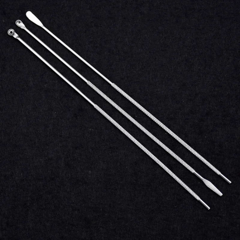 3Pcs/set Stainless Steel Earpick Ear Wax Pickers Ear Clean Adult Anti-slip Ear Pick Spoon Cleaning Care Tools