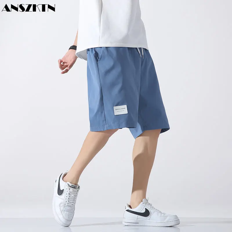 

ANSZKTN 2023Running sweatpants men's trendy brand 5-point casual shorts trend summer thin five-point men's beach