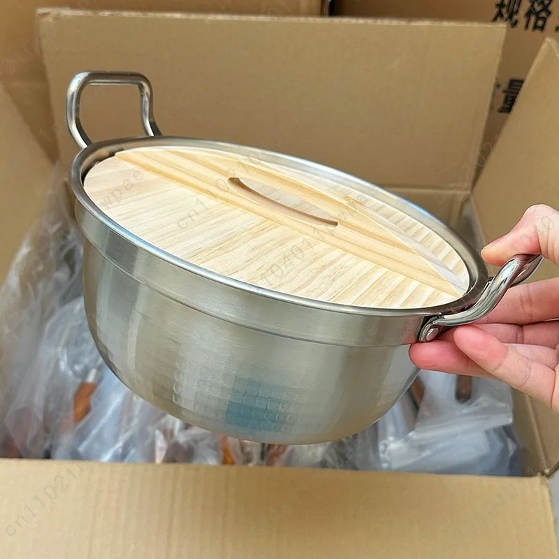 304 Stainless Steel Stew Pot Home Instant Noodle Pot Small Soup Pot Induction Cooker Gas Stove Cooking