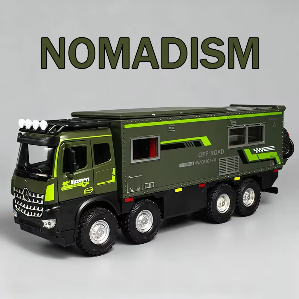 

1:18 Nomadism автодома, автомобили, игрушки, модели из сплава, литые под давлением колеса, откатные модели транспортных средств, открытые двери, миниатюрное украшение для дома на колесах