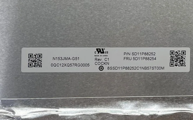 

N153JMA-G51 Rev.C1 15.3'' Laptop LCD Screen Display Panel Matrix Replacement