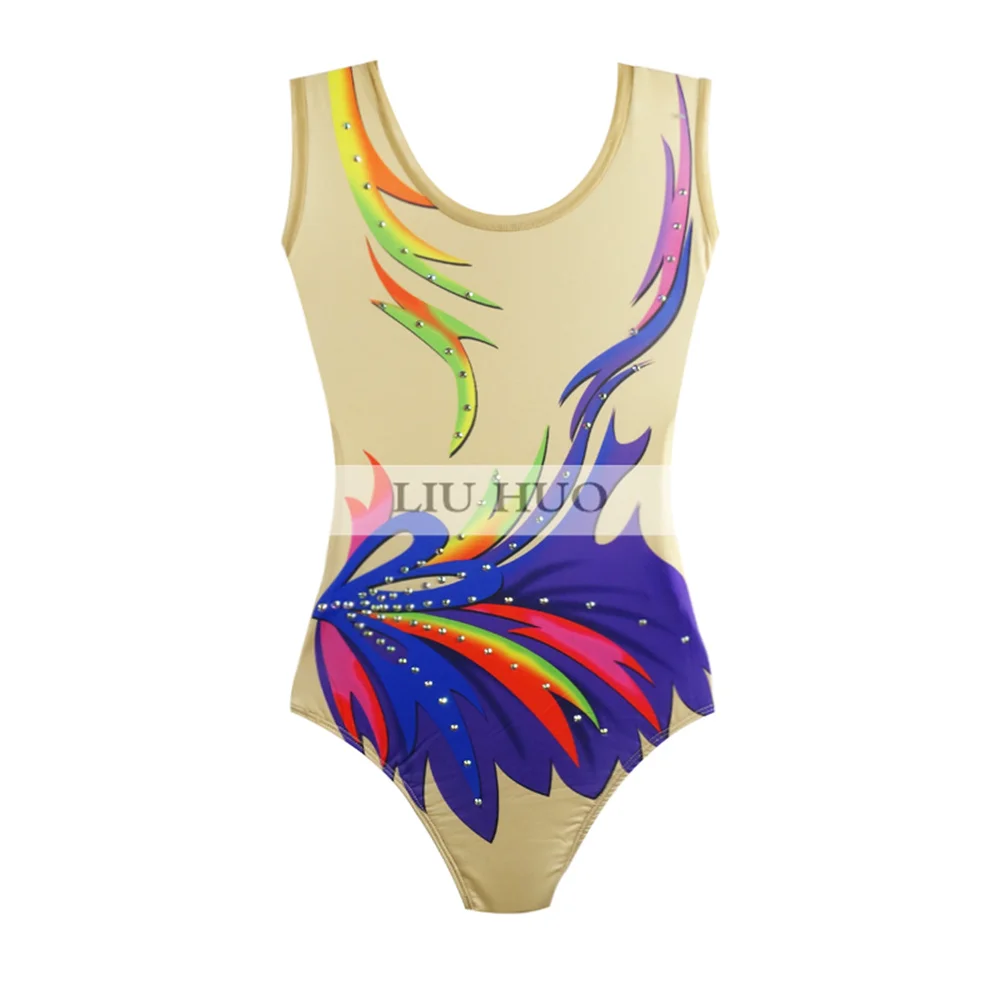 LIUHUO Figure Skating Dress Women\'s Girls\' Ice Performance Rhythmic Gymnastics Competition Leotard Kids Aerobic Unitard Tights