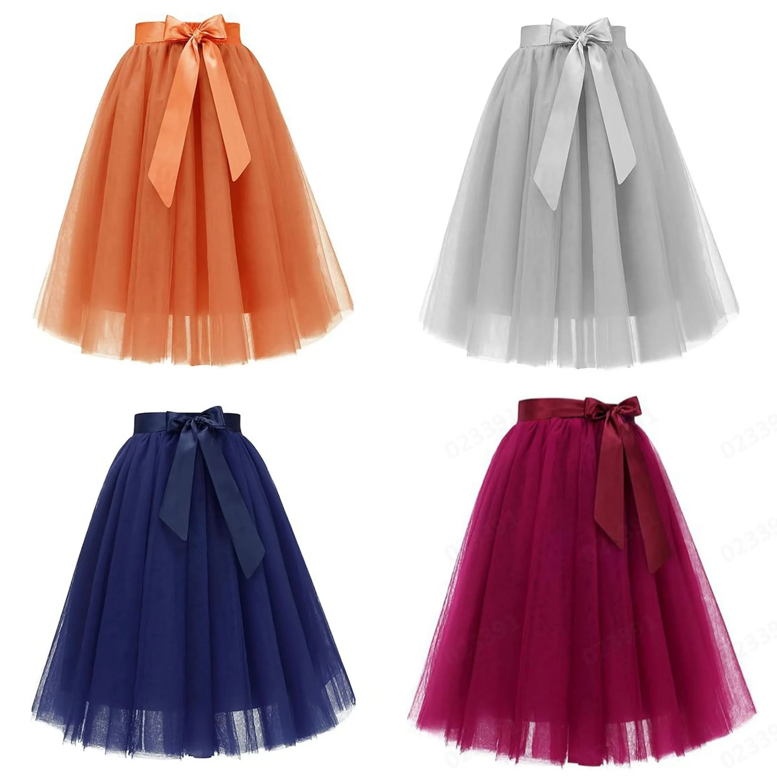 Saia Tutu de Princesa com Cinto, 5 Camadas de Tule, Saia Plissada em A para Meninas, Vestidos de Festa Primavera Verão, Saias Tutu