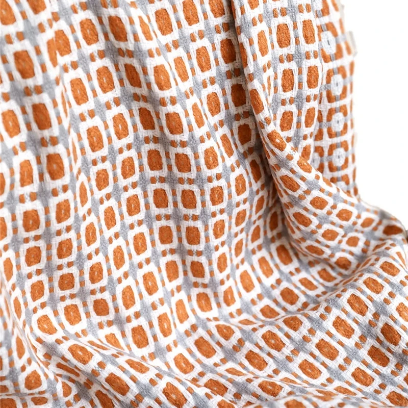 Luxury Classic Houndstooth Plaid Blankets Soft Sofa Knitted Throw Blanket Bed Bedspread Cover Quilt Gift Vintage Tassel Blankets