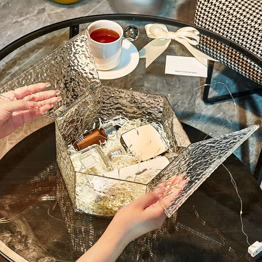 Water Ripple Hair Accessories Storage Box Multifunctional Dustproof Jewelry Holder Light Luxury Waterproof